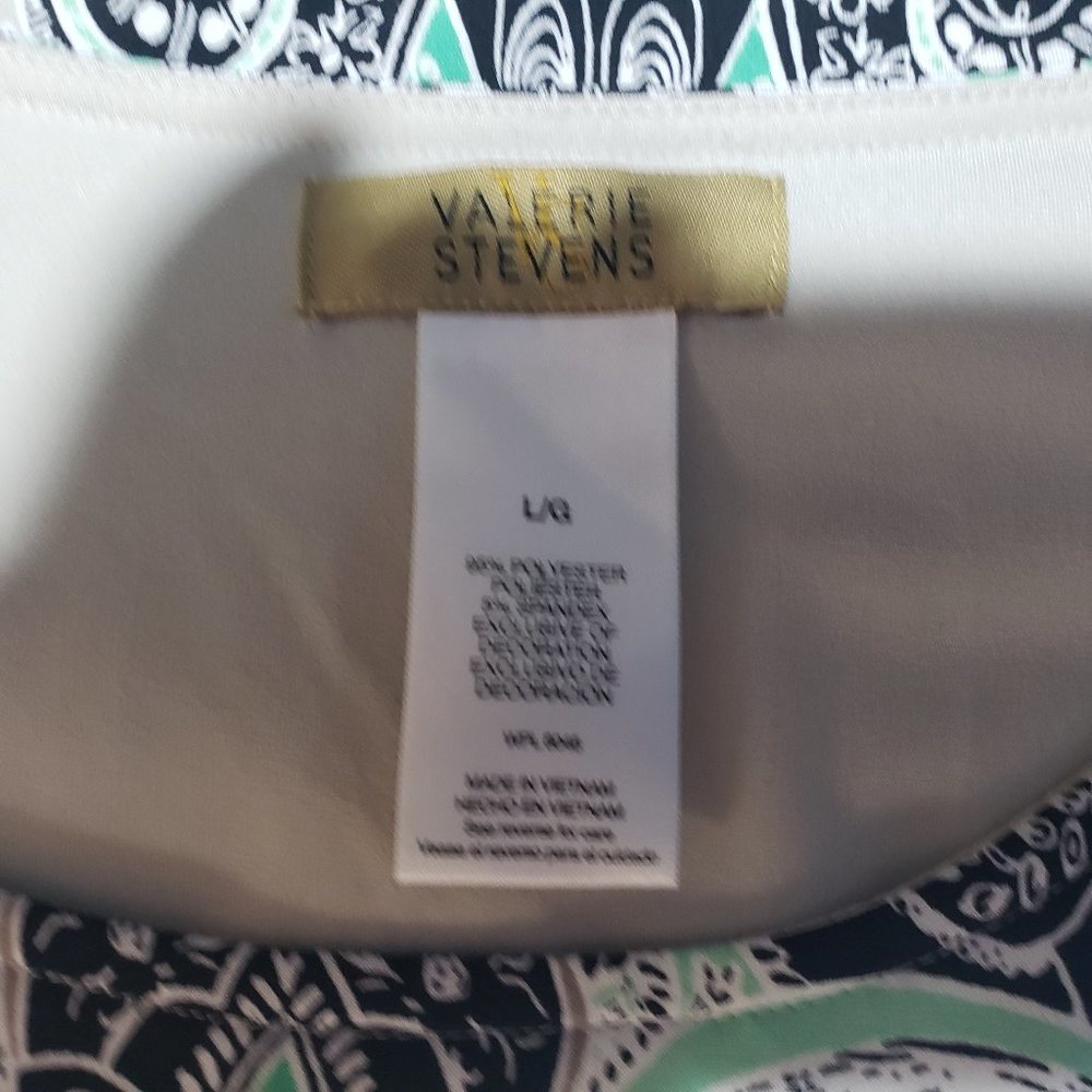 Valerie Stevens embellished top rhinestone stretch short sleeve asymmetr… - Picture 4 of 10